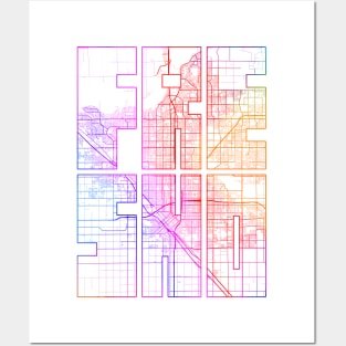 Fresno, USA City Map Typography - Colorful Posters and Art